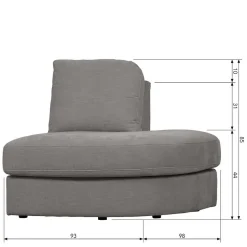 Modulsofas*Pharao24 Modulsofa Abschluss Element rechts Fredoco