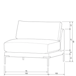 Modulsofas*Pharao24 Modulsofa Element Dessina