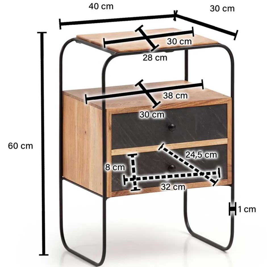 Pharao24 Nachtkommode Ambrosso> Nachtkommoden|Nachttisch