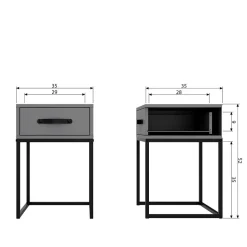 Nachtkommoden|Nachttisch*Pharao24 Nachtkommode Nolviran