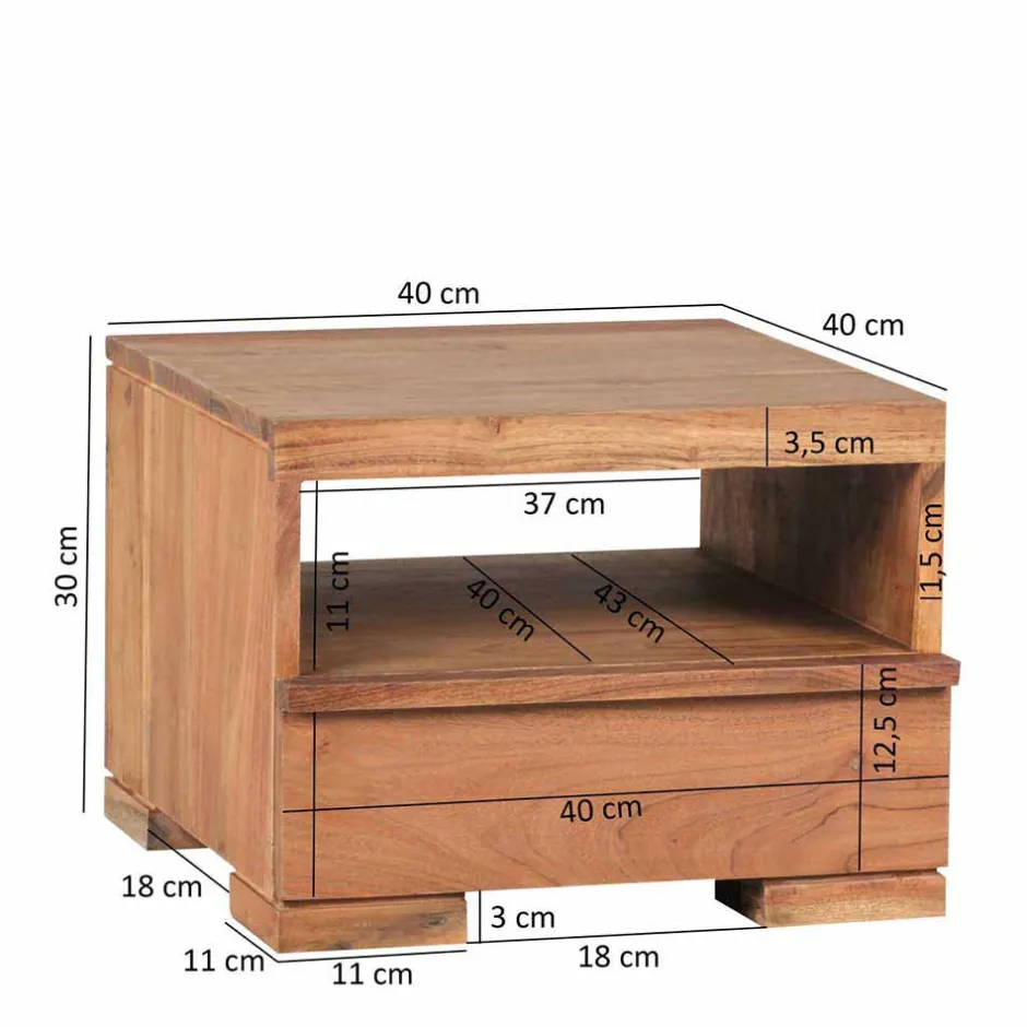 Pharao24 Nachtkommode Selvas> Nachtkommoden|Nachttisch