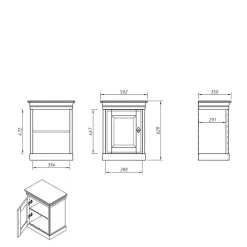Nachtkommoden|Nachttisch*Pharao24 Nachttisch Aluko