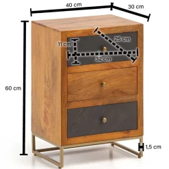 Nachtkommoden|Nachttisch*Pharao24 Nachttisch Didonga