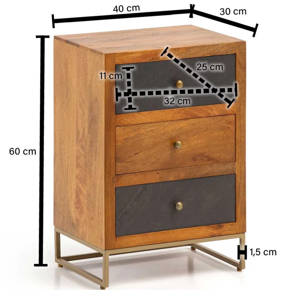 Nachtkommoden|Nachttisch*Pharao24 Nachttisch Didonga