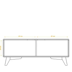 Fernsehtische|Lowboards*Pharao24 Niedrige Kommode Triancova