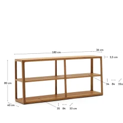 Wohnzimmerregale|Massivholzregale*Pharao24 Niedriges Bücher Regal Idian