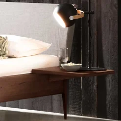 Doppelbetten|Massivholzbetten*Pharao24 Nussbaum massiv Bett Flawia