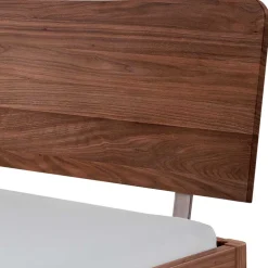 Jugendbetten*Pharao24 Nussbaum Massivholz Bett Stufanias