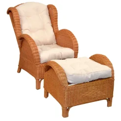 Ohrensessel*Pharao24 Ohrensessel mit Hocker Planconta