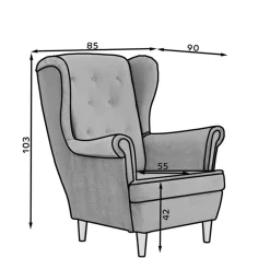 Ohrensessel*Pharao24 Ohrensessel Volodas