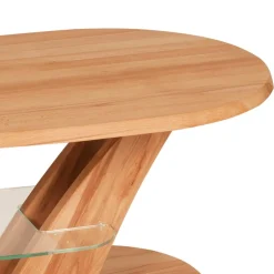 Massivholzmöbel|Wohnzimmertisch*Pharao24 Ovaler Couchtisch Harukivo