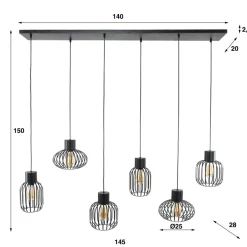 Pharao24 Pendelleuchte Crocinol><noscript><img width=