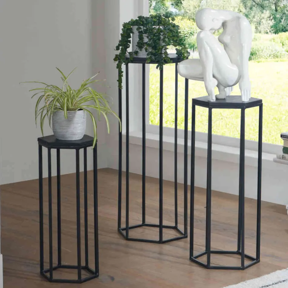 Telefontische|Blumensäulen*Pharao24 Pflanzenhocker Set Quinta