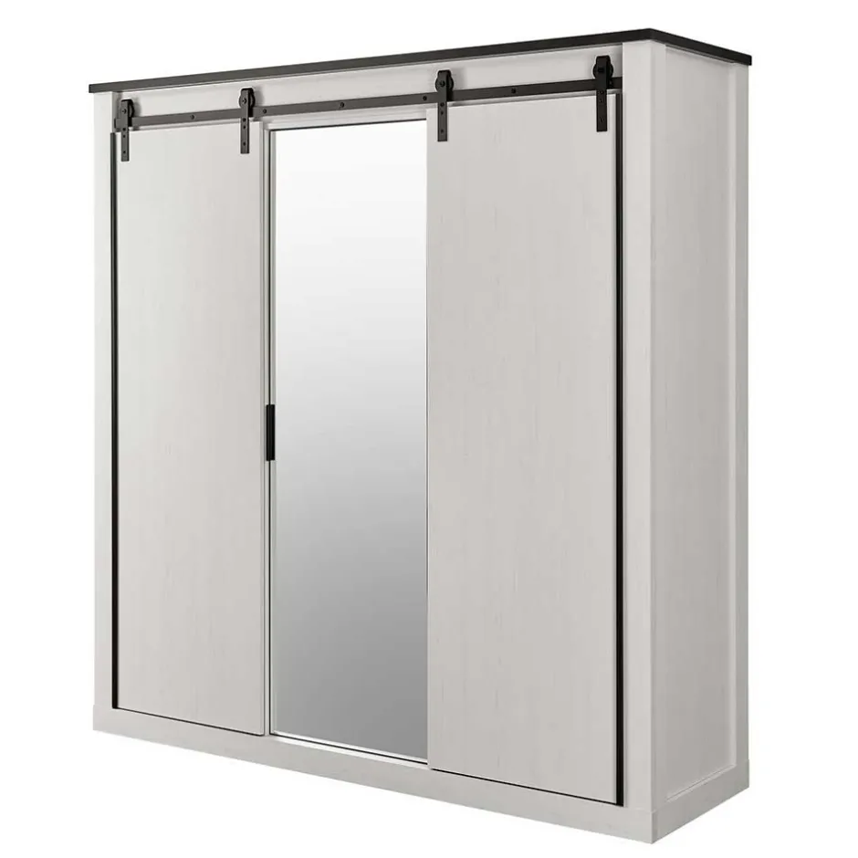 Pharao24 Pinie Weiß Schlafzimmer Set Dionada> Schlafzimmer Sets