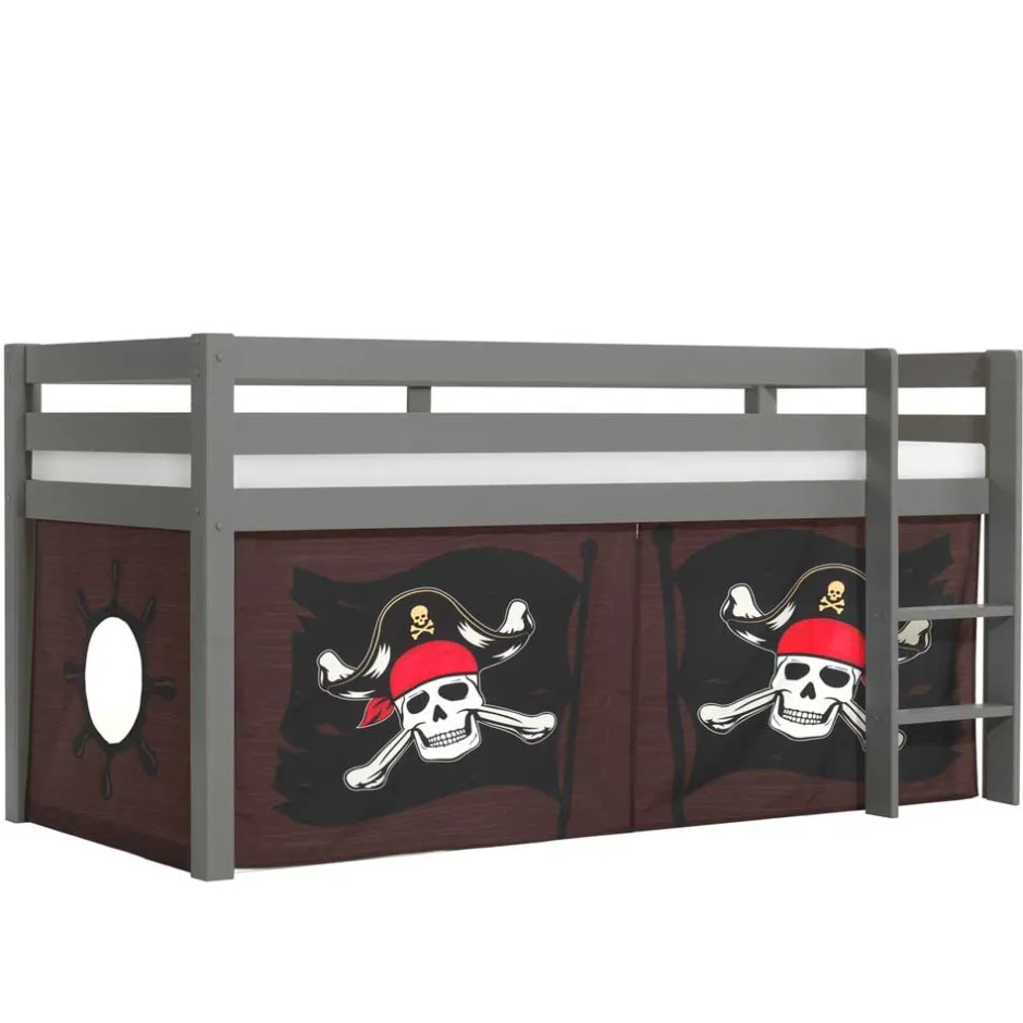Pharao24 Piraten Halbhochbett Floro>Kinder Piratenbett|Kinderhochbetten