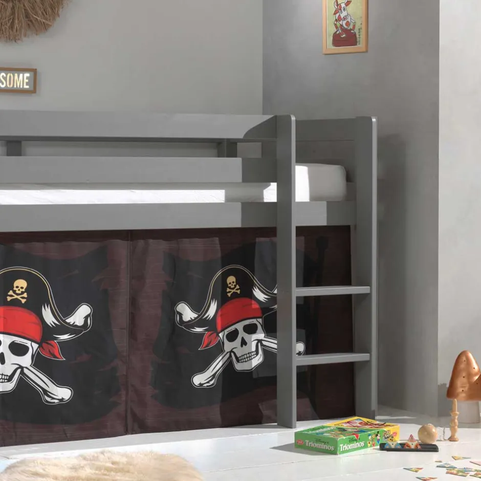 Pharao24 Piraten Halbhochbett Floro>Kinder Piratenbett|Kinderhochbetten