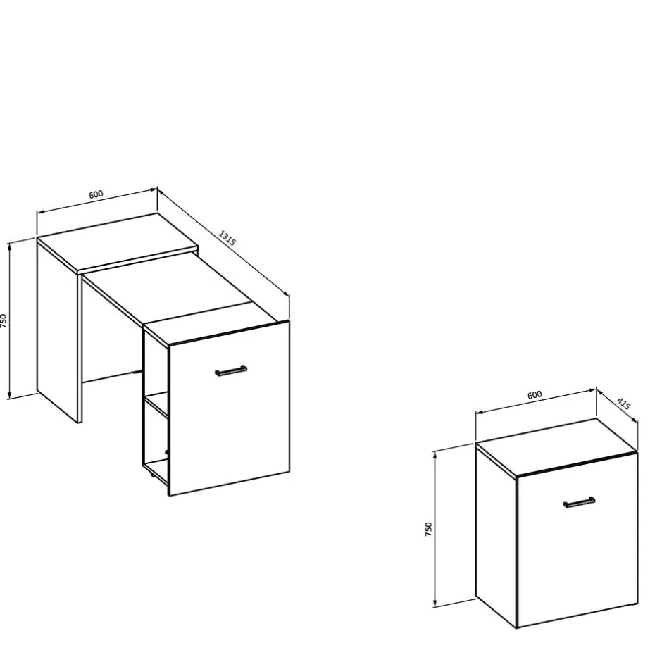Schreibtische*Pharao24 Platzsparender Schreibtisch Jaytagro