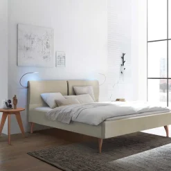 Pharao24 Polster Bett Beige Bakra> Polsterbetten