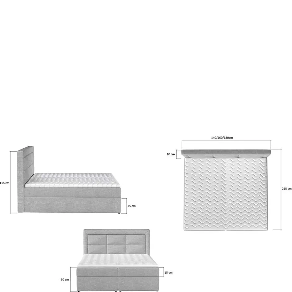 Jugendbetten|Funktionsbetten*Pharao24 Polster Bett Puladium
