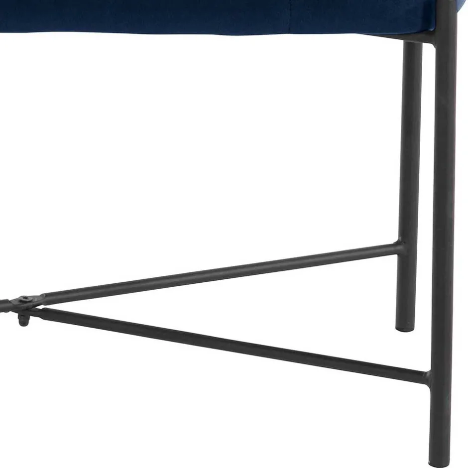 Pharao24 Polsterbank Samt Blau Veromica> Küchenbank|Sitzbänke