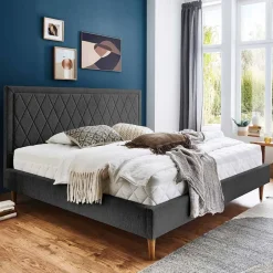 Polsterbetten*Pharao24 Polsterbett Anthrazit Duclia
