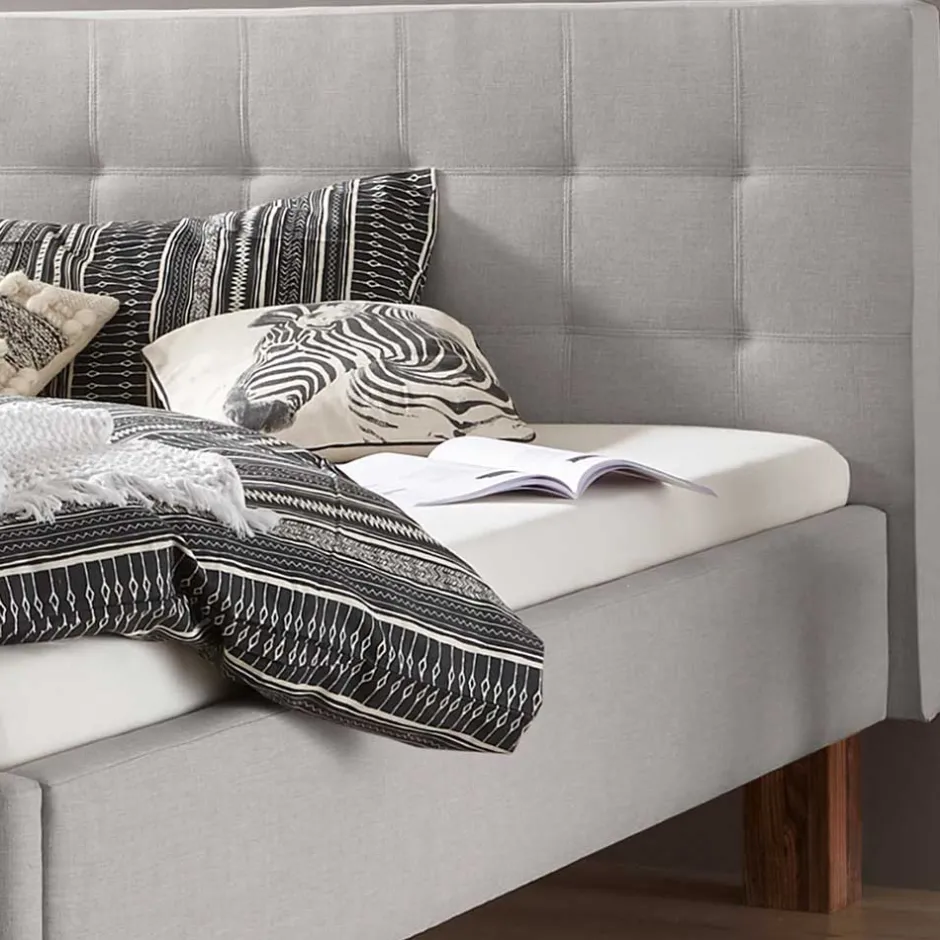 Doppelbetten|Polsterbetten*Pharao24 Polsterbett Grau Luenas