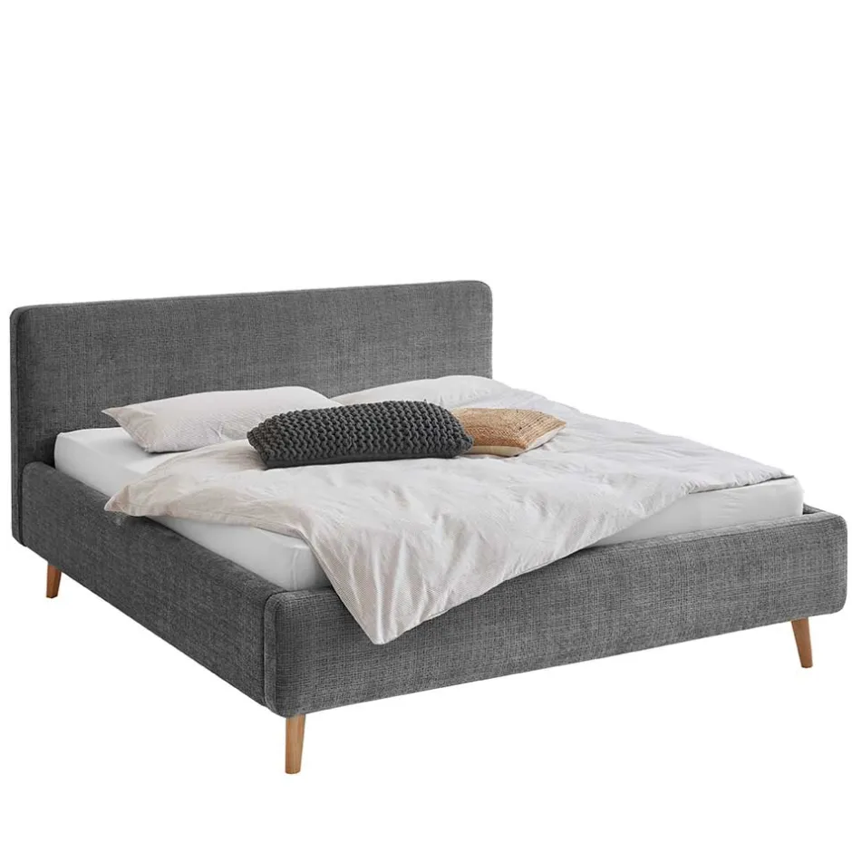 Pharao24 Polsterbett in Anthrazit Okudera> Komfortbetten|Polsterbetten
