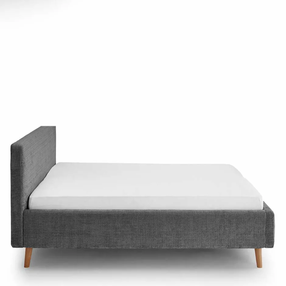 Pharao24 Polsterbett in Anthrazit Okudera> Komfortbetten|Polsterbetten