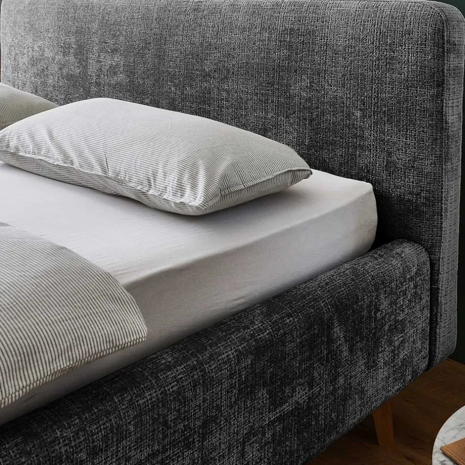 Pharao24 Polsterbett in Anthrazit Okudera> Komfortbetten|Polsterbetten