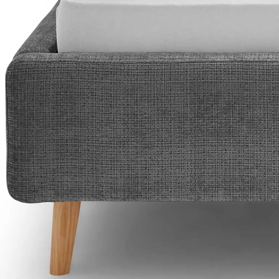 Pharao24 Polsterbett in Anthrazit Okudera> Komfortbetten|Polsterbetten