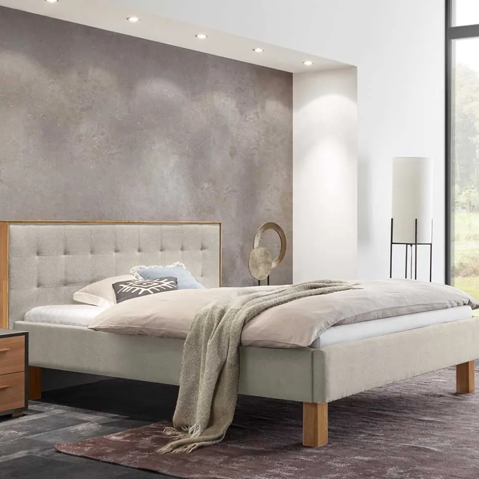 Pharao24 Polsterbett in Beige Petrolina> Polsterbetten