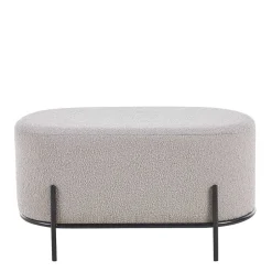 Sitzhocker|Hocker*Pharao24 Polsterhocker Boucle Taupe Furoro