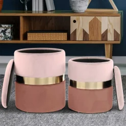 Pharao24 Polsterhocker Set Rivella> Sitzhocker