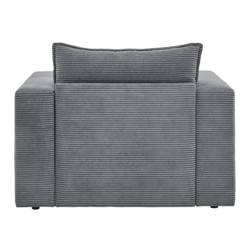 Pharao24 Polstersessel Anthrazit Cord Eltusa> Polstermöbel|Wohnzimmer Sessel