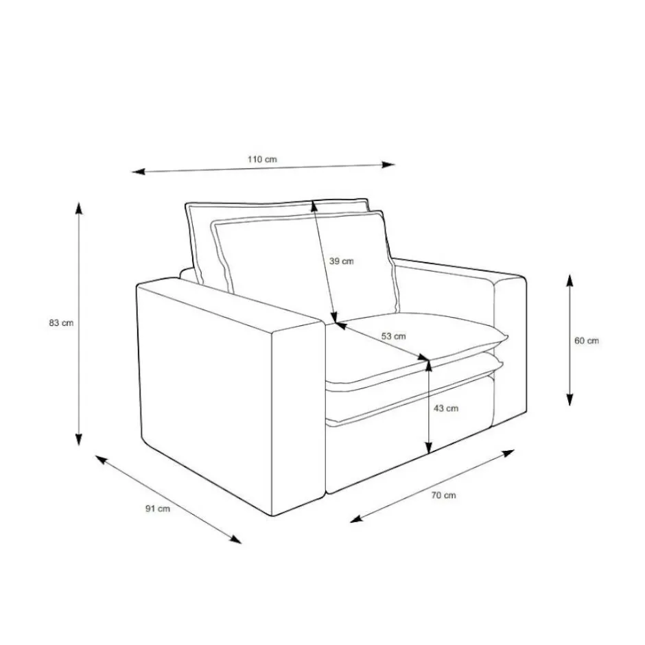 Pharao24 Polstersessel Anthrazit Cord Eltusa> Polstermöbel|Wohnzimmer Sessel
