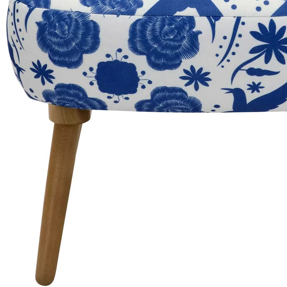 Pharao24 Polstersessel blau weiß Milan> Polstermöbel|Wohnzimmer Sessel