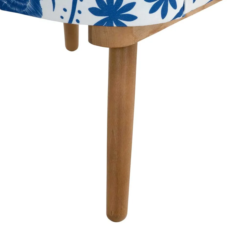 Pharao24 Polstersessel blau weiß Milan> Polstermöbel|Wohnzimmer Sessel