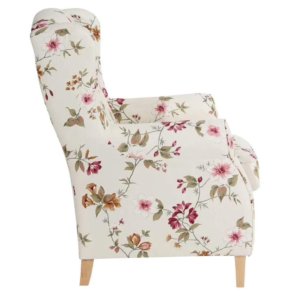Pharao24 Polstersessel geblümt Foliage> Polstermöbel|Wohnzimmer Sessel