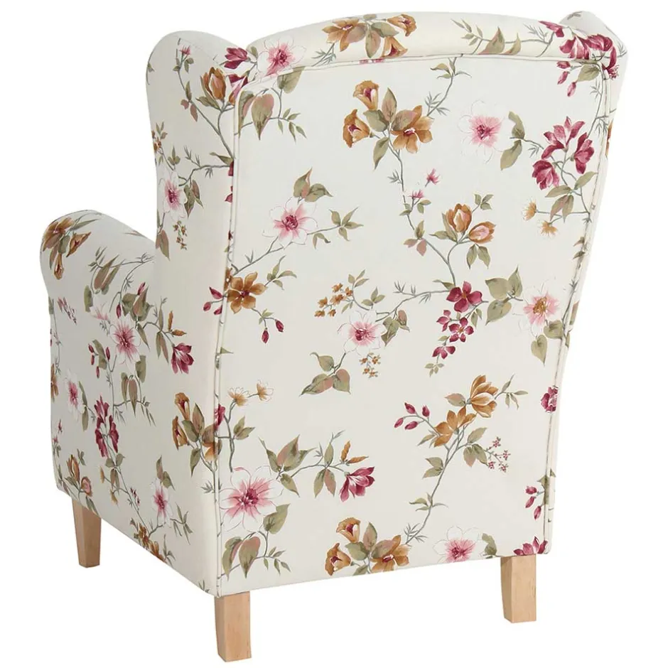 Pharao24 Polstersessel geblümt Foliage> Polstermöbel|Wohnzimmer Sessel