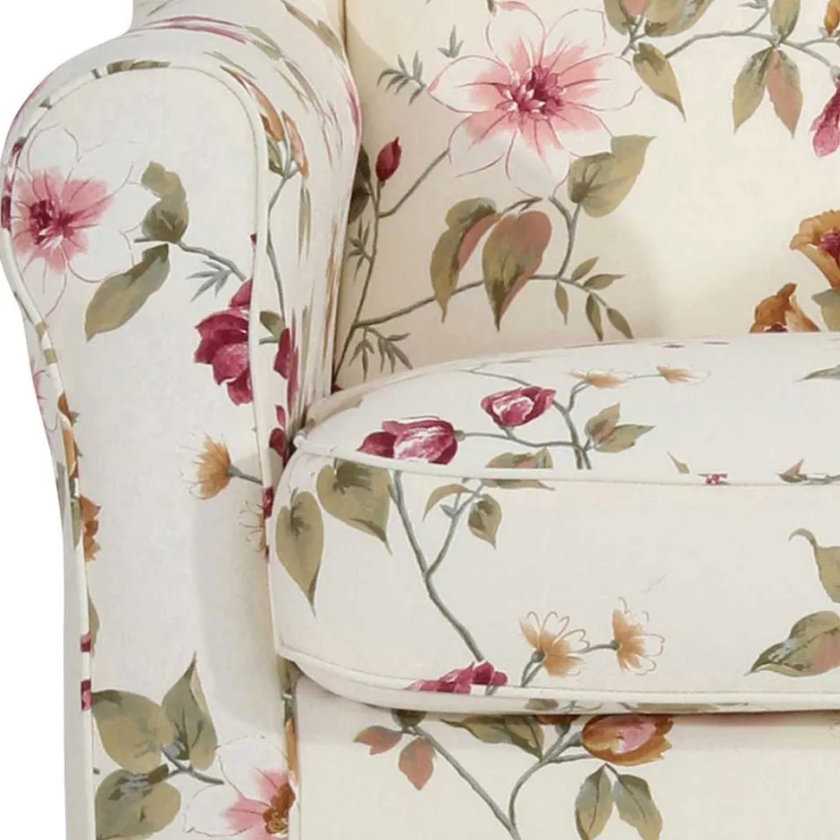 Pharao24 Polstersessel geblümt Foliage> Polstermöbel|Wohnzimmer Sessel