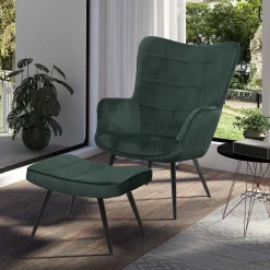 Relaxsessel*Pharao24 Polstersessel mit Hocker Cadylica