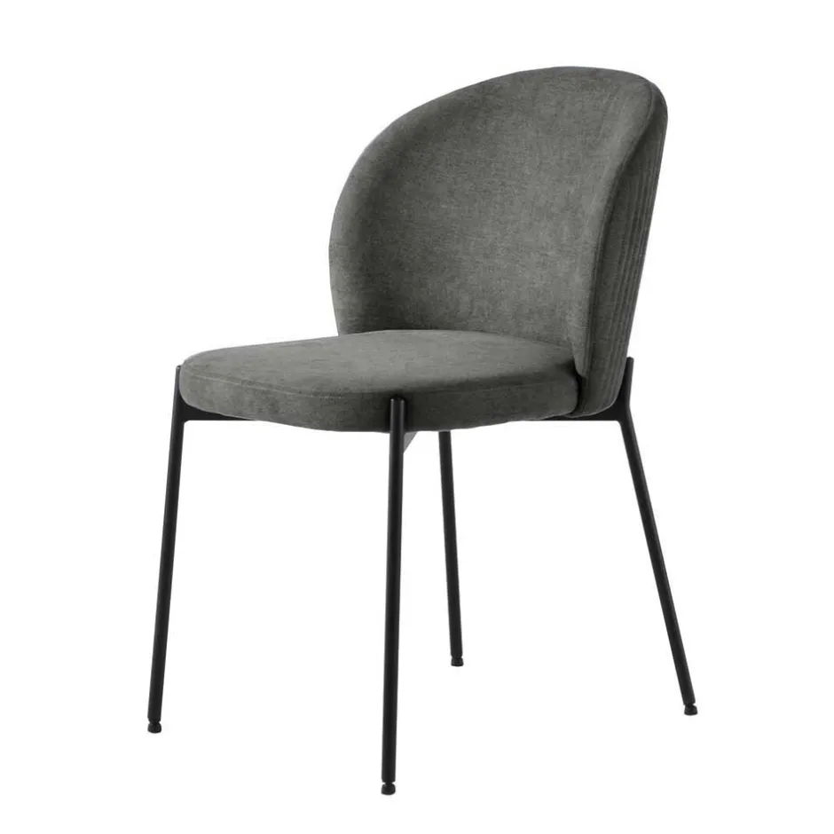 Pharao24 Polsterstuhl Set Anthrazit Maximo> Küchenstühle|Esszimmerstühle