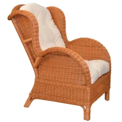 Wohnzimmer Sessel|Ohrensessel*Pharao24 Rattan Ohrensessel Libria