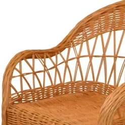 Wohnzimmer Sessel*Pharao24 Rattansessel Honigfarben Swington