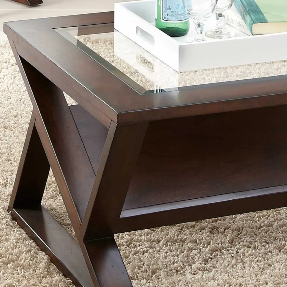 Pharao24 Rechteckiger Salontisch Empire> Glastische