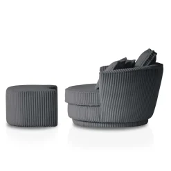 Pharao24 Retro Drehsessel mit Hocker Tresema><noscript><img width=