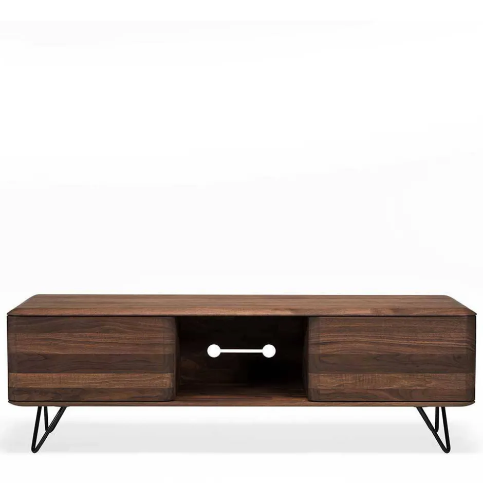 Fernsehkommoden|Massivholz Tv Möbel*Pharao24 Retro Fernsehlowboard Nikosia