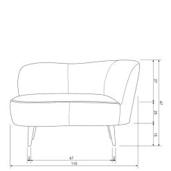 Pharao24 Retro Lounge Sofa Singuaro><noscript><img width=