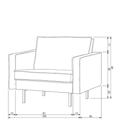 Wohnzimmer Sessel*Pharao24 Retro Polstersessel Catanias