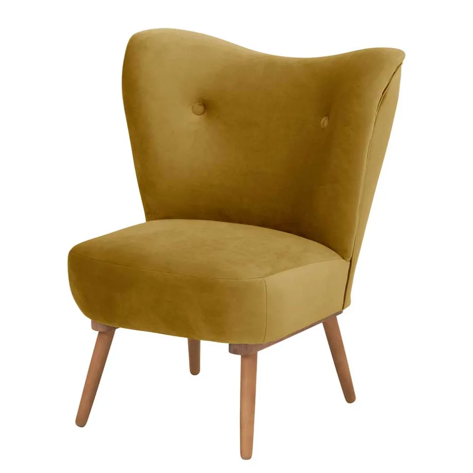Wohnzimmer Sessel*Pharao24 Retro Sessel gelb Pestrov